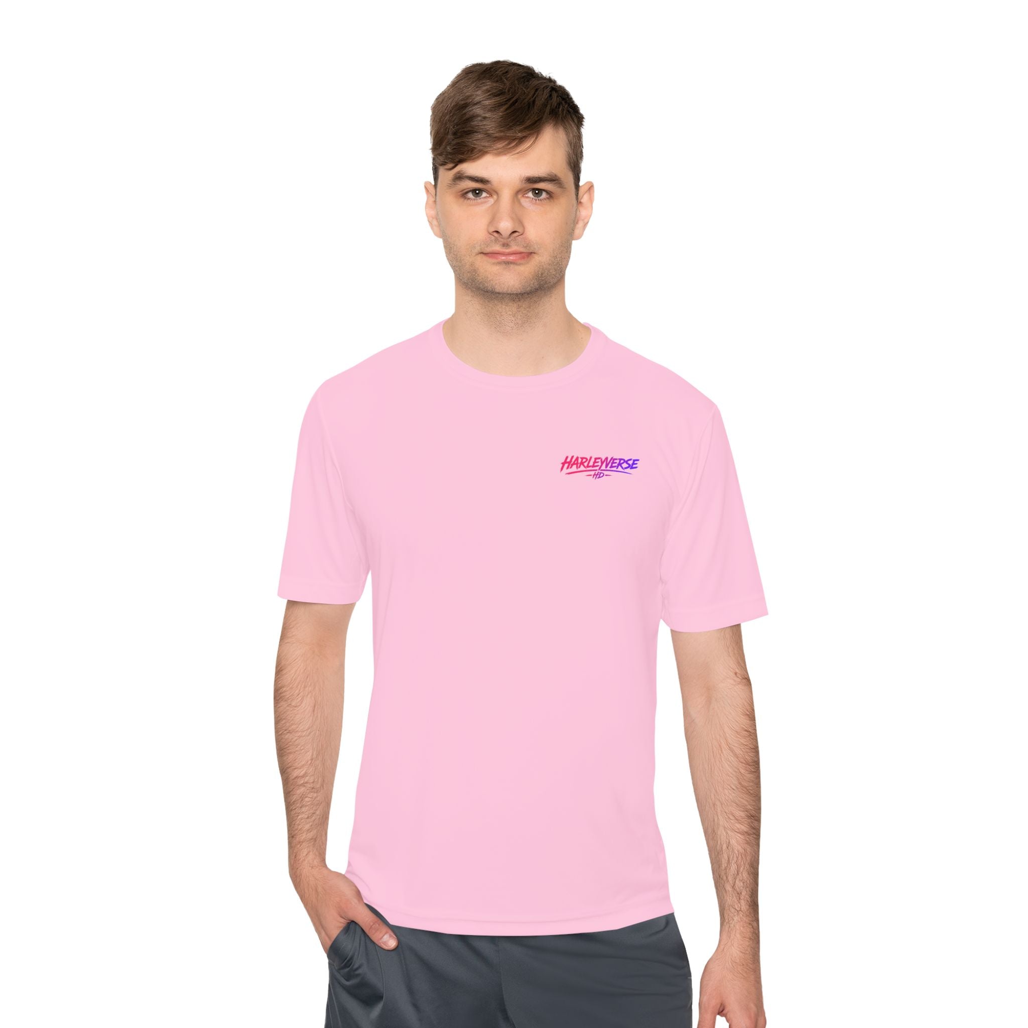 Retro Neon Harleyverse  'Hype Crew' Logo Tee | Moisture Wicking Shirt
