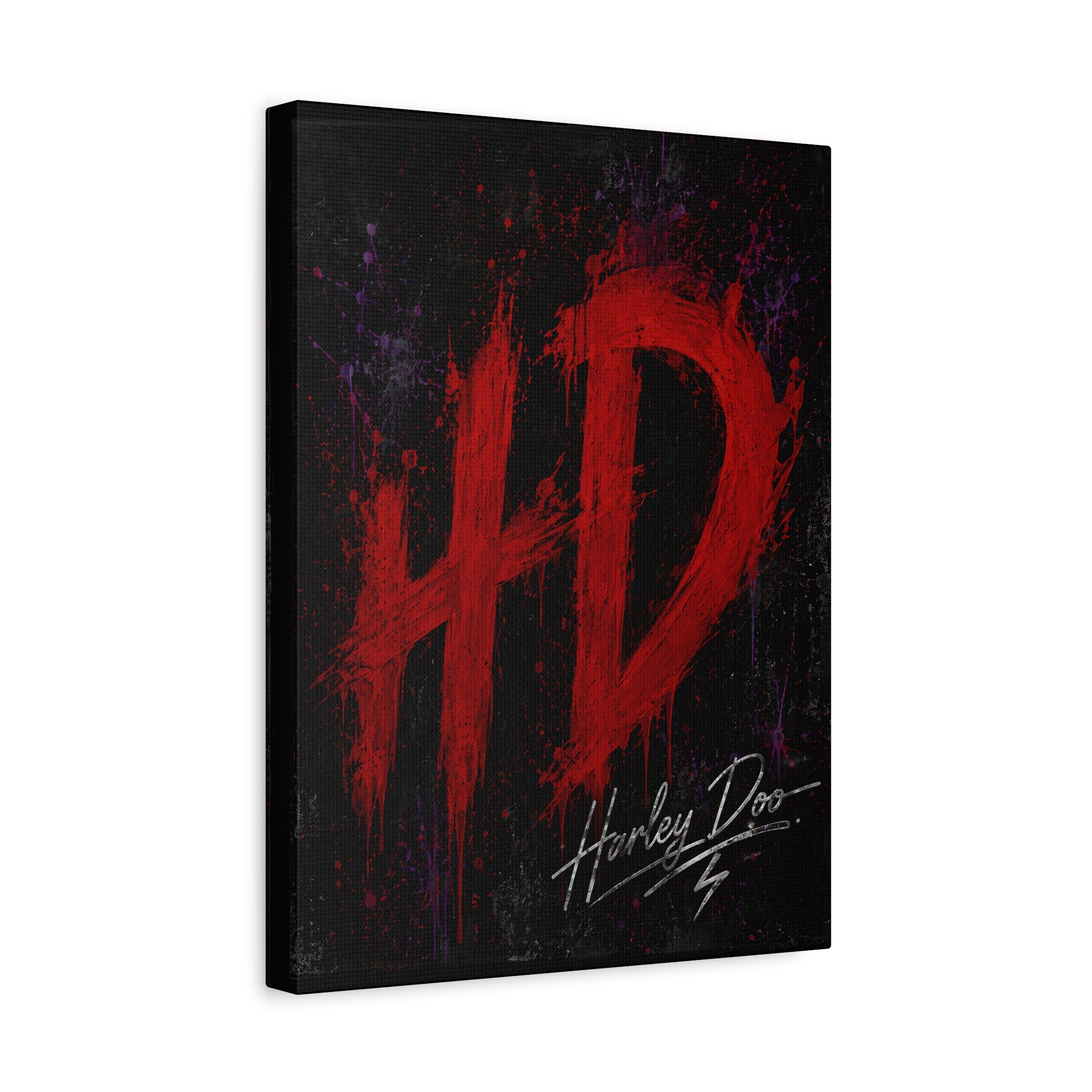 Harley Doo HD Painted Graffiti Matte Canvas
