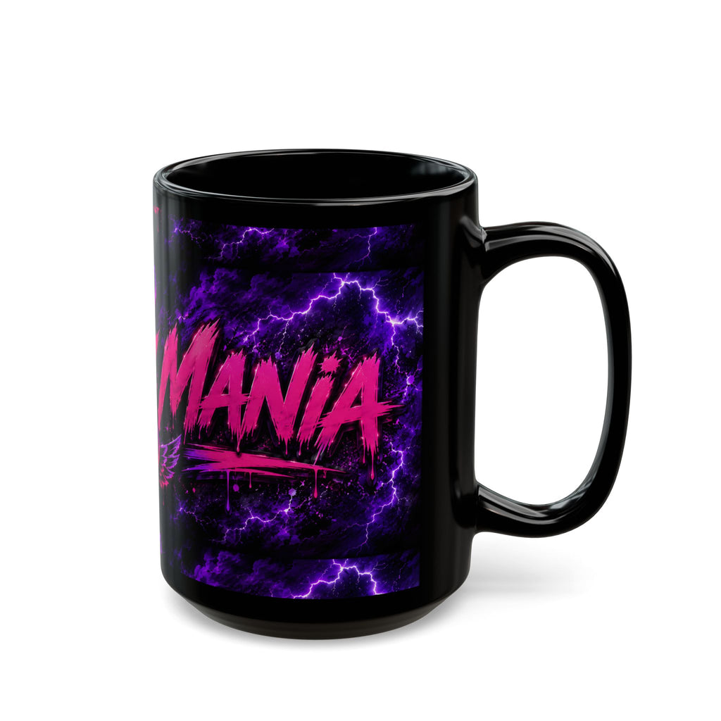 Harley Mania neon lightning Mug | Black ceramic coffee mug