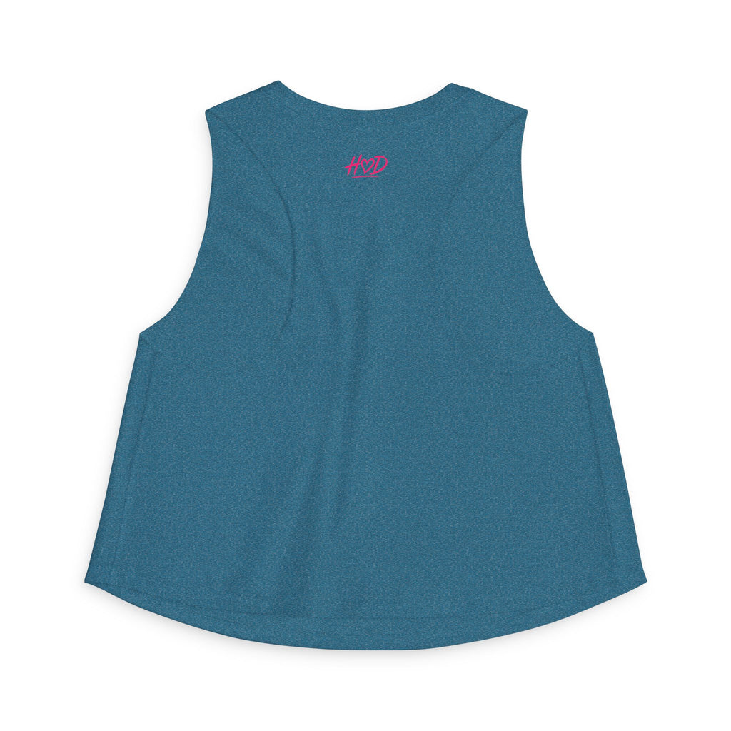 Harley Doo Cute (Daily Life Warning) Crop Top | Graphic Tank, Pink Script Heart Design