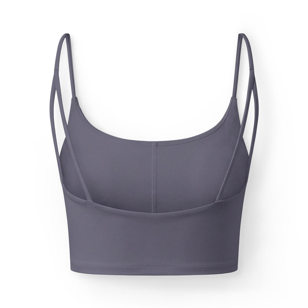HD Brushstroke Logo Bra | Women's Luxe Bra, Black Crop Sports Bra