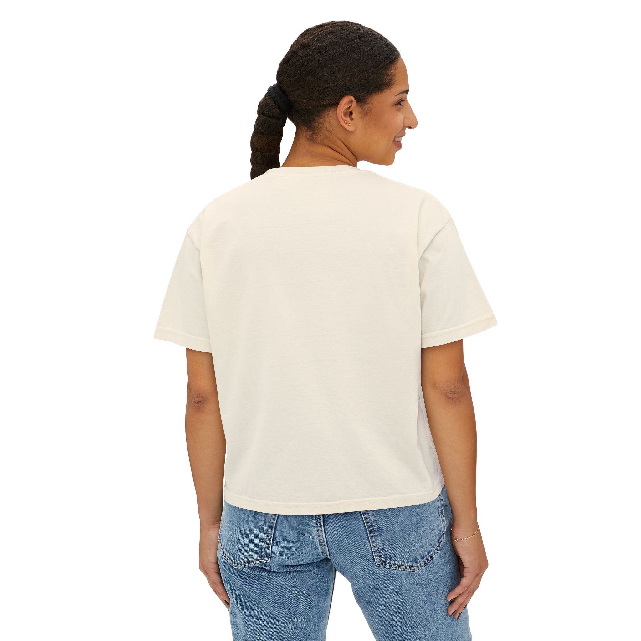 Harleyverse logo boxy tee | Crop T-Shirt, Retro Script, Pink Splash
