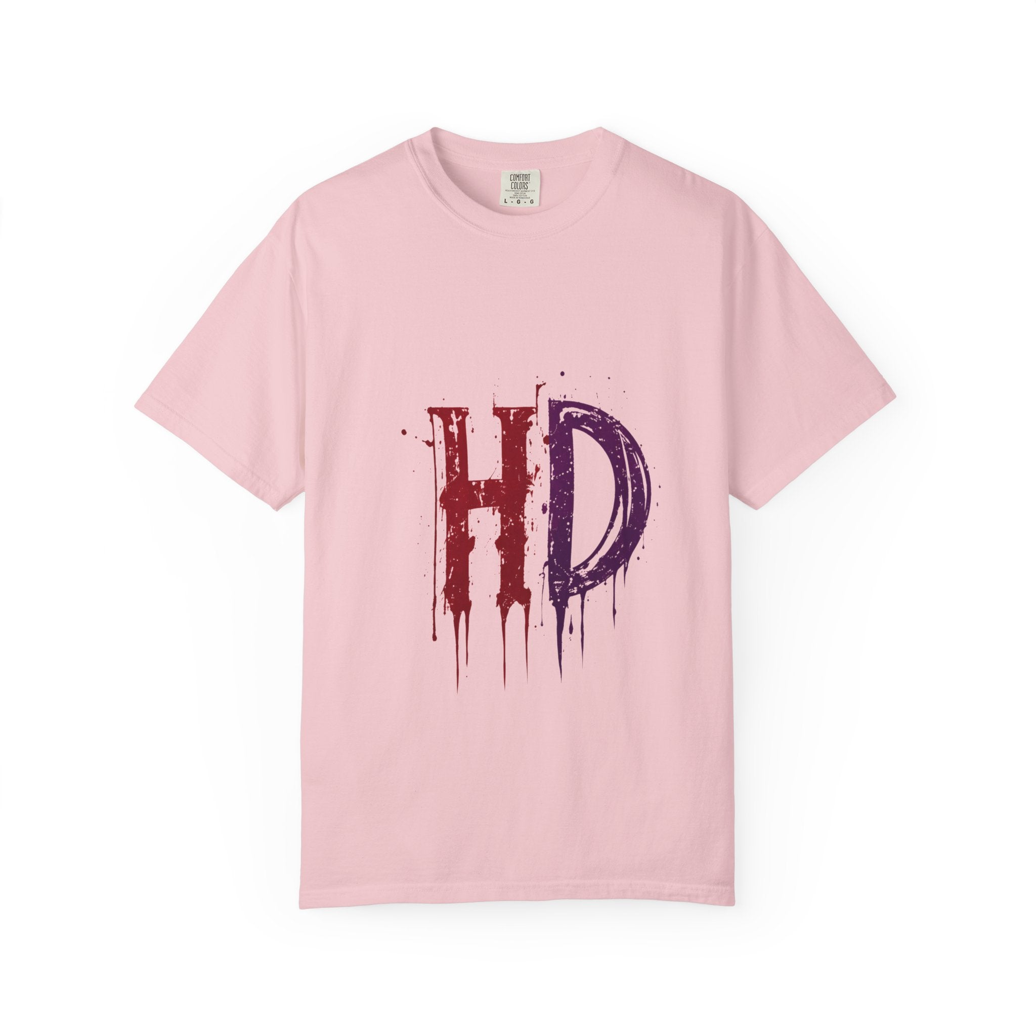 HD Dripping Grunge Letters T-shirt | Distressed Red Purple Typography