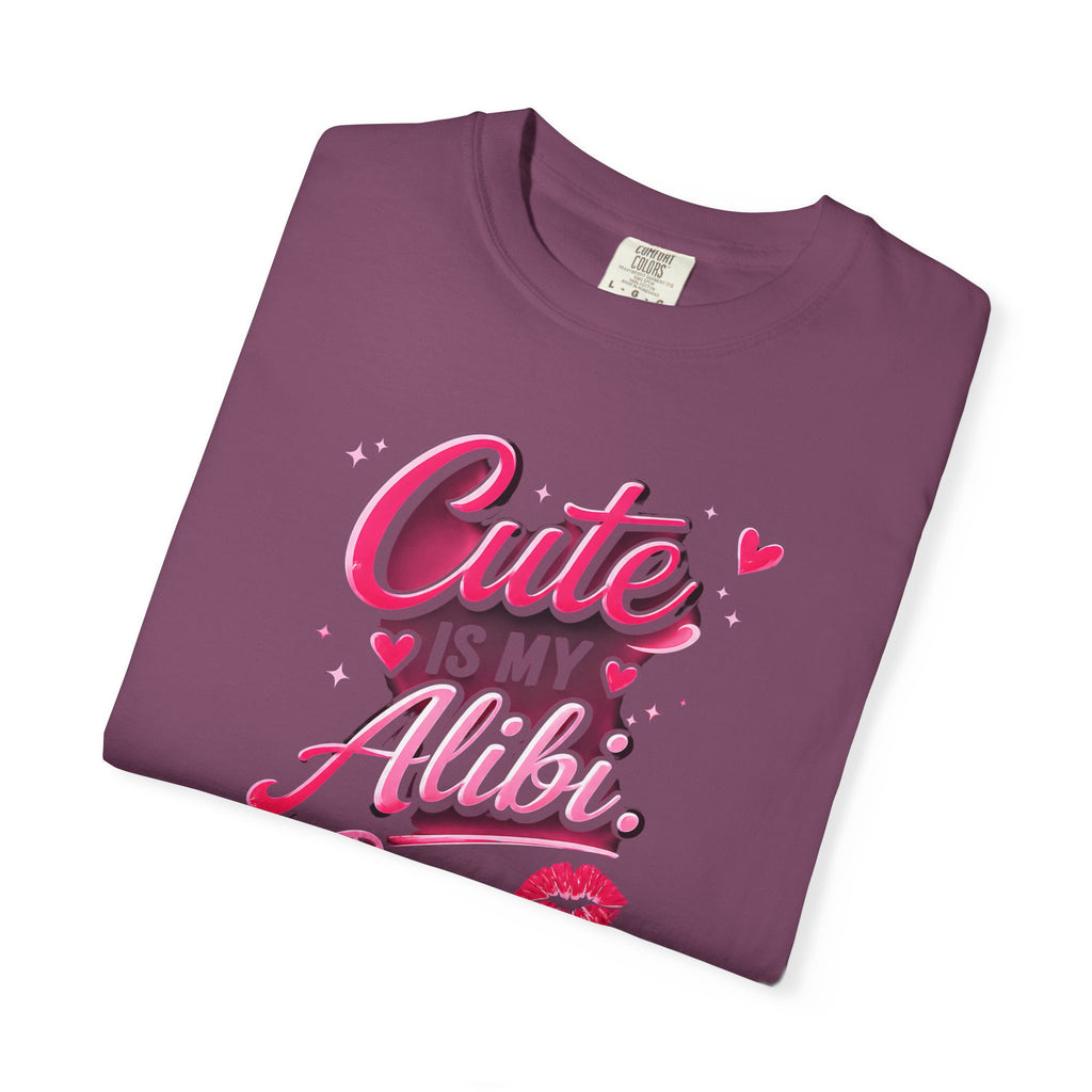 Harley Doo Cute Alibi T-Shirt — Pink Retro Script Graphic Tee