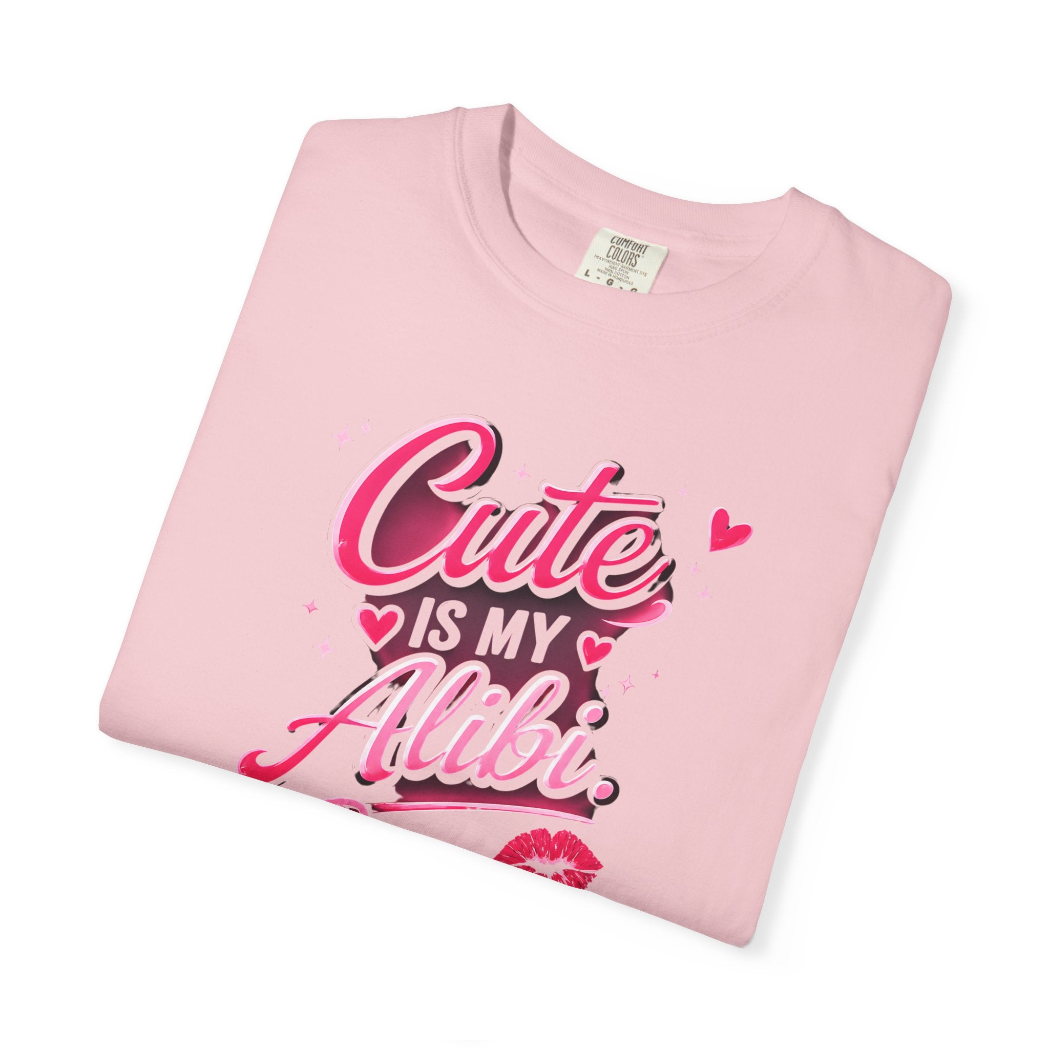 Harley Doo Cute Alibi T-Shirt — Pink Retro Script Graphic Tee