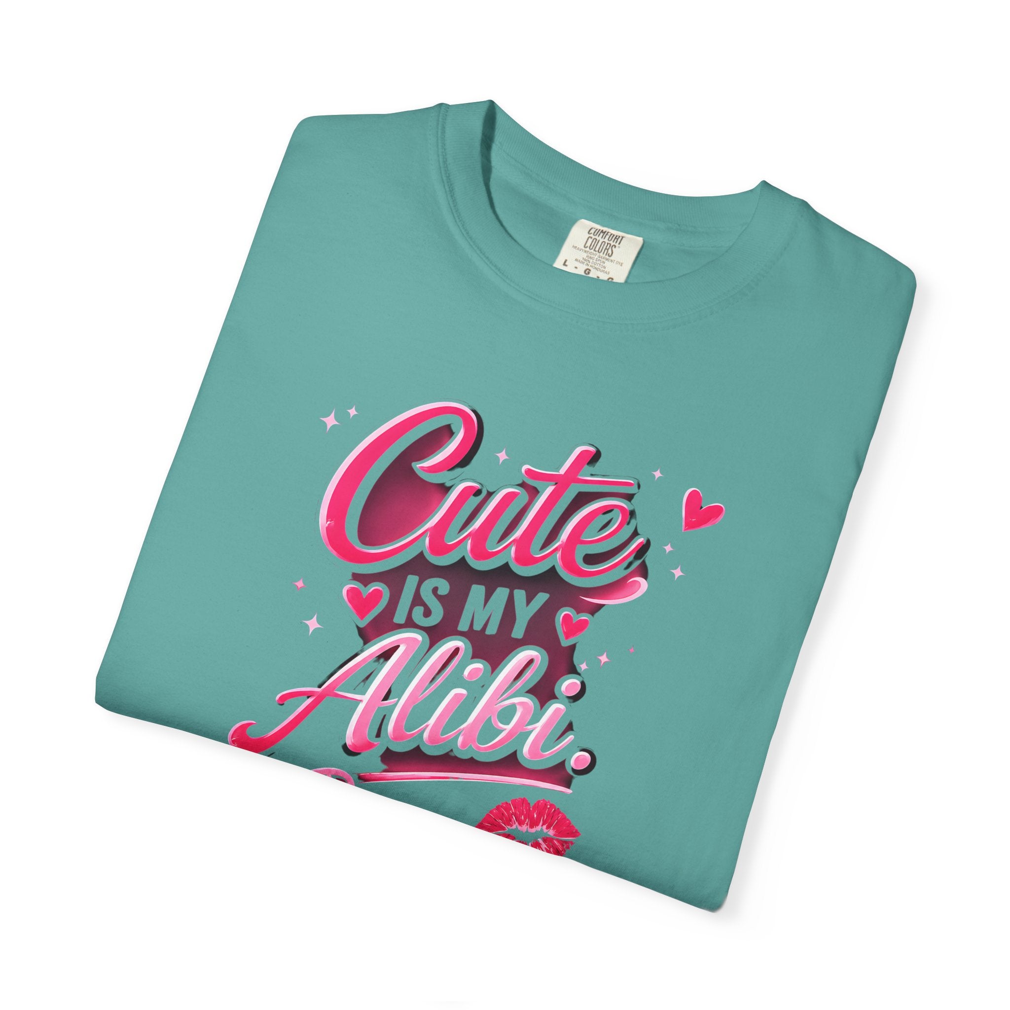 Harley Doo Cute Alibi T-Shirt — Pink Retro Script Graphic Tee