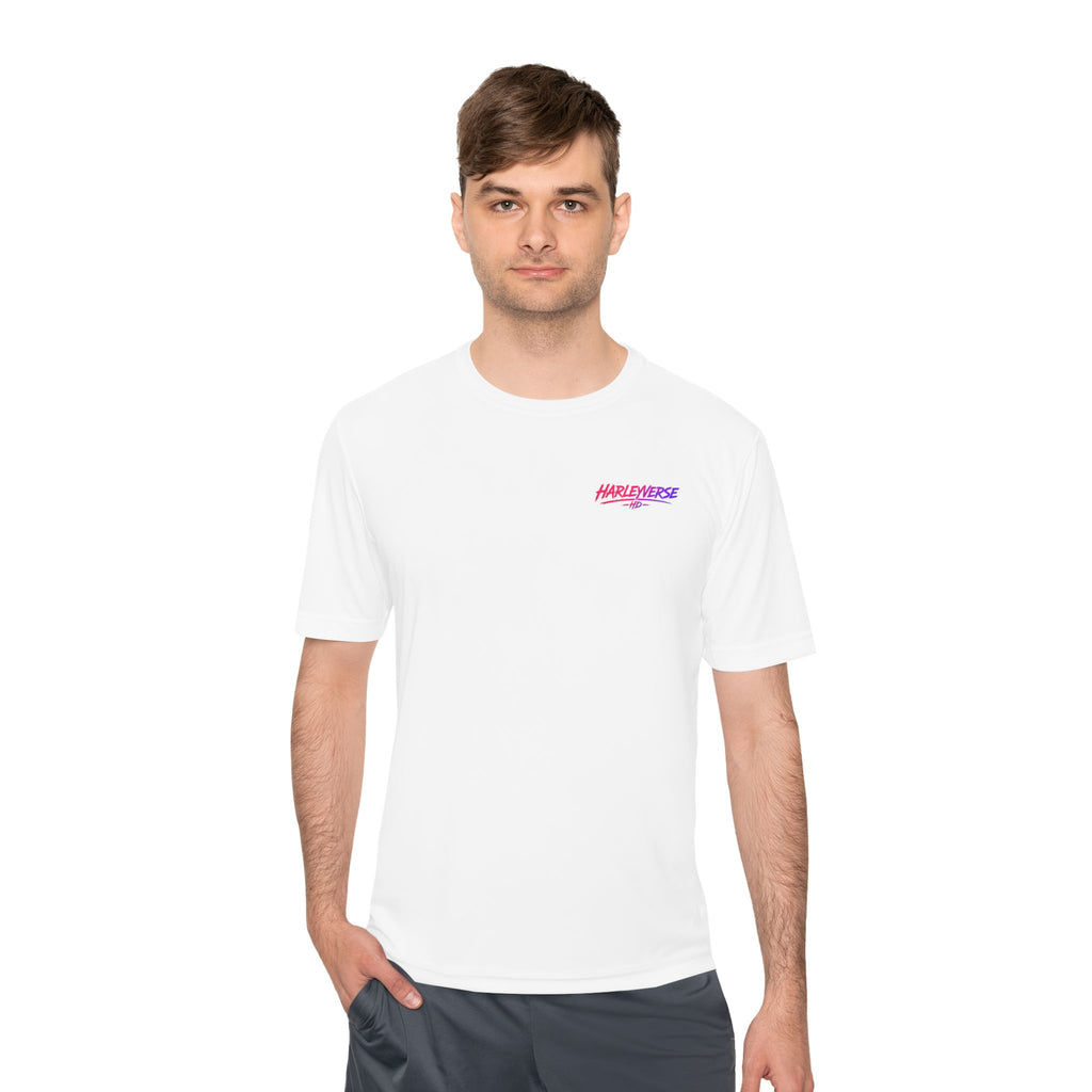 Retro Neon Harleyverse  'Hype Crew' Logo Tee | Moisture Wicking Shirt