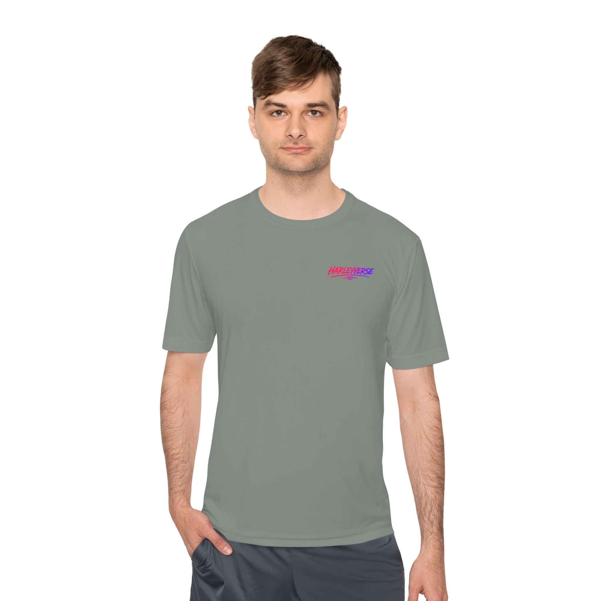 Retro Neon Harleyverse  'Hype Crew' Logo Tee | Moisture Wicking Shirt