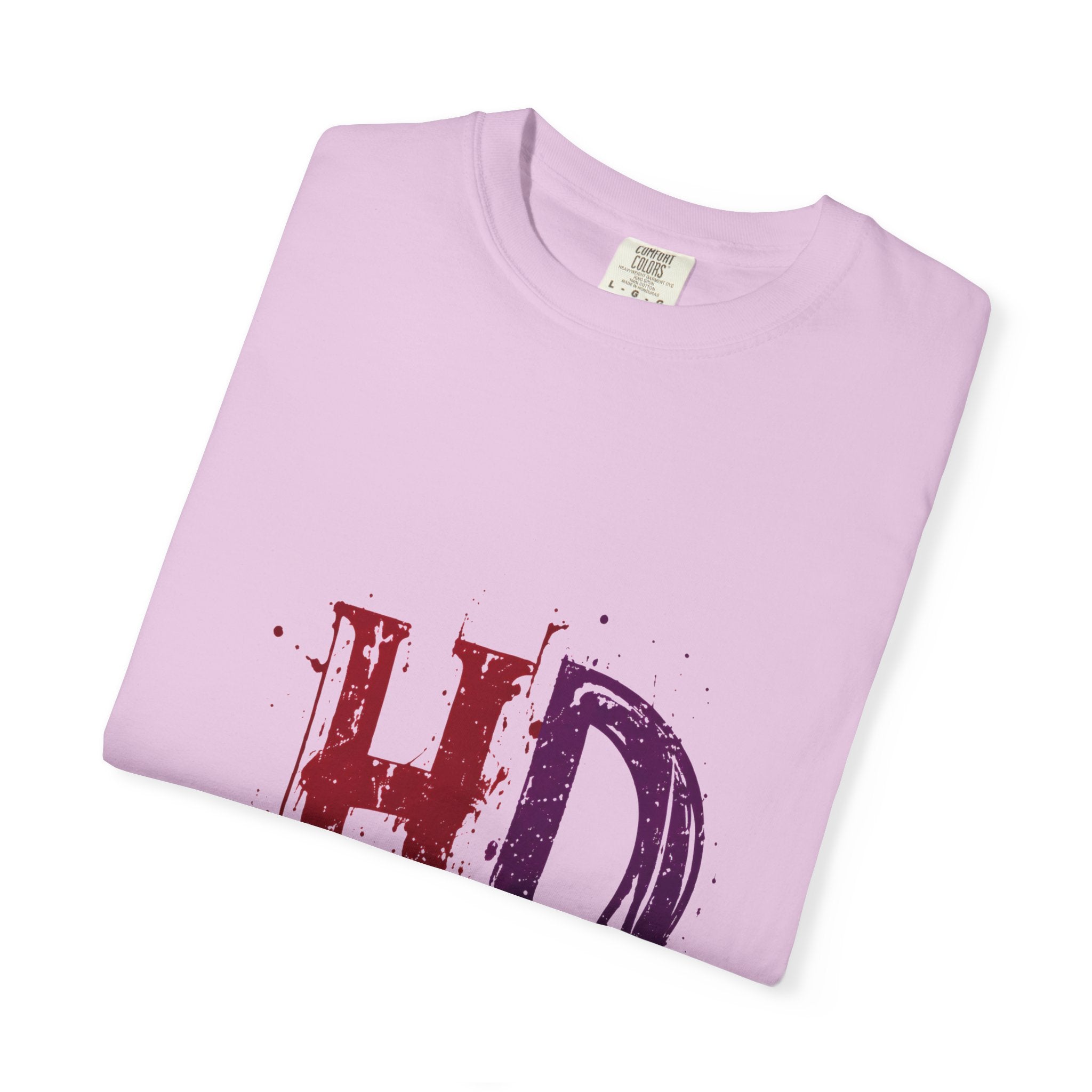 HD Dripping Grunge Letters T-shirt | Distressed Red Purple Typography