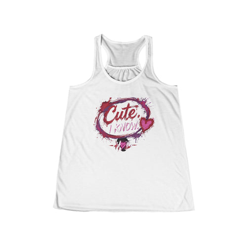 Cute Inside Racerback Tank Top — Women's Flowy Valentine Graphic