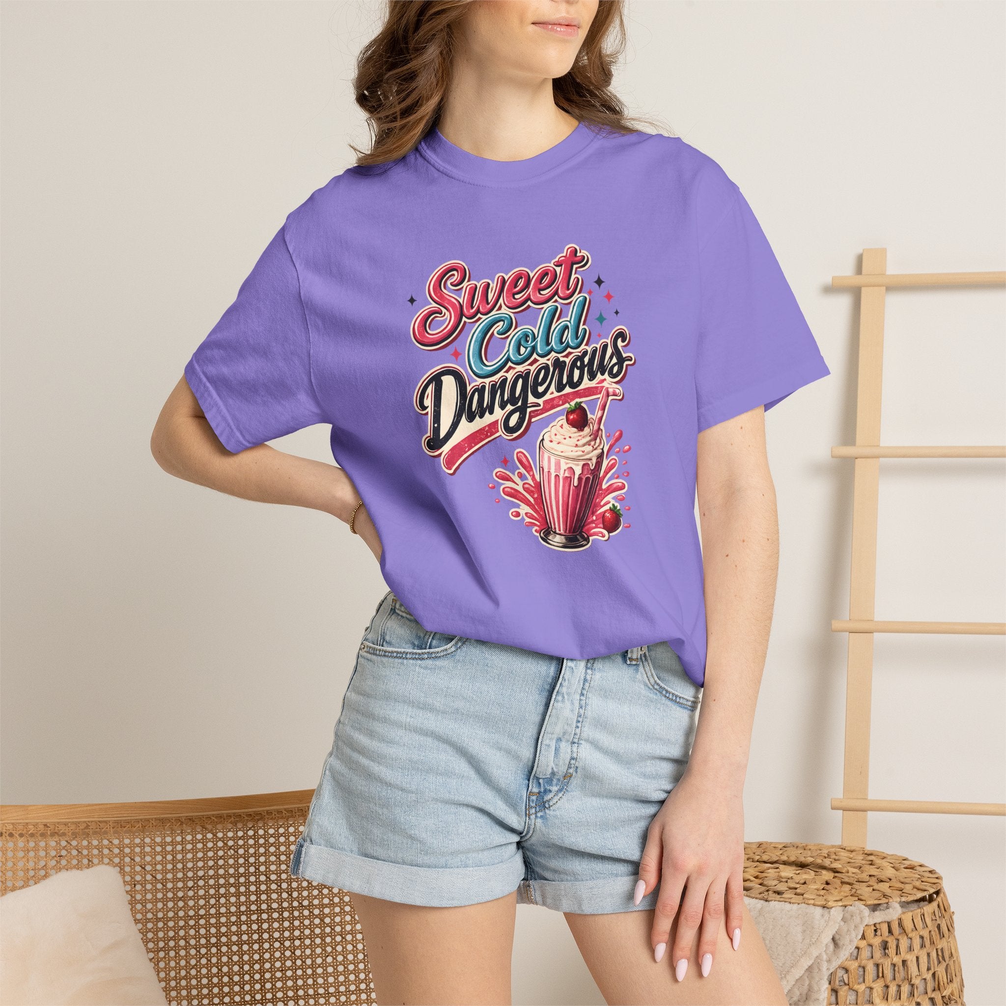 Harley Doo Sweet Cold Dangerous milkshake T-shirt | retro diner soda graphic