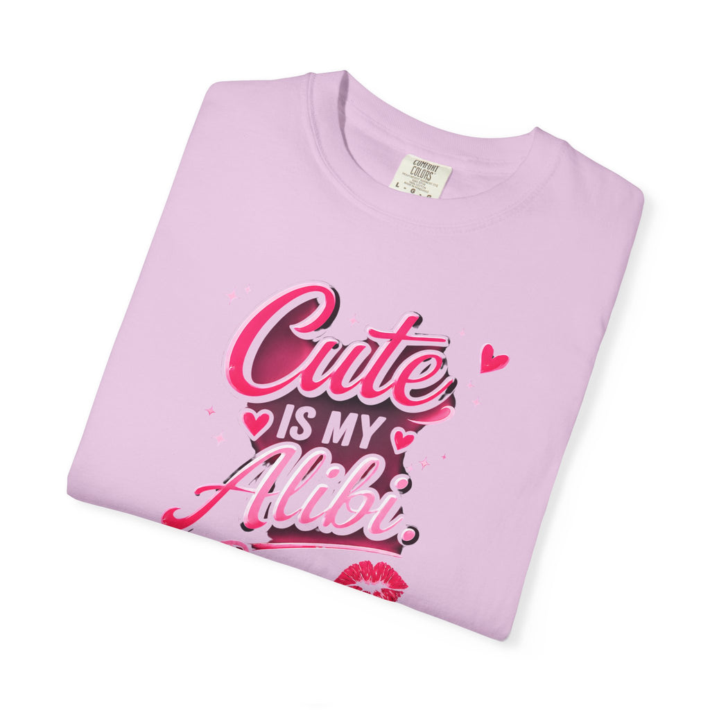 Harley Doo Cute Alibi T-Shirt — Pink Retro Script Graphic Tee
