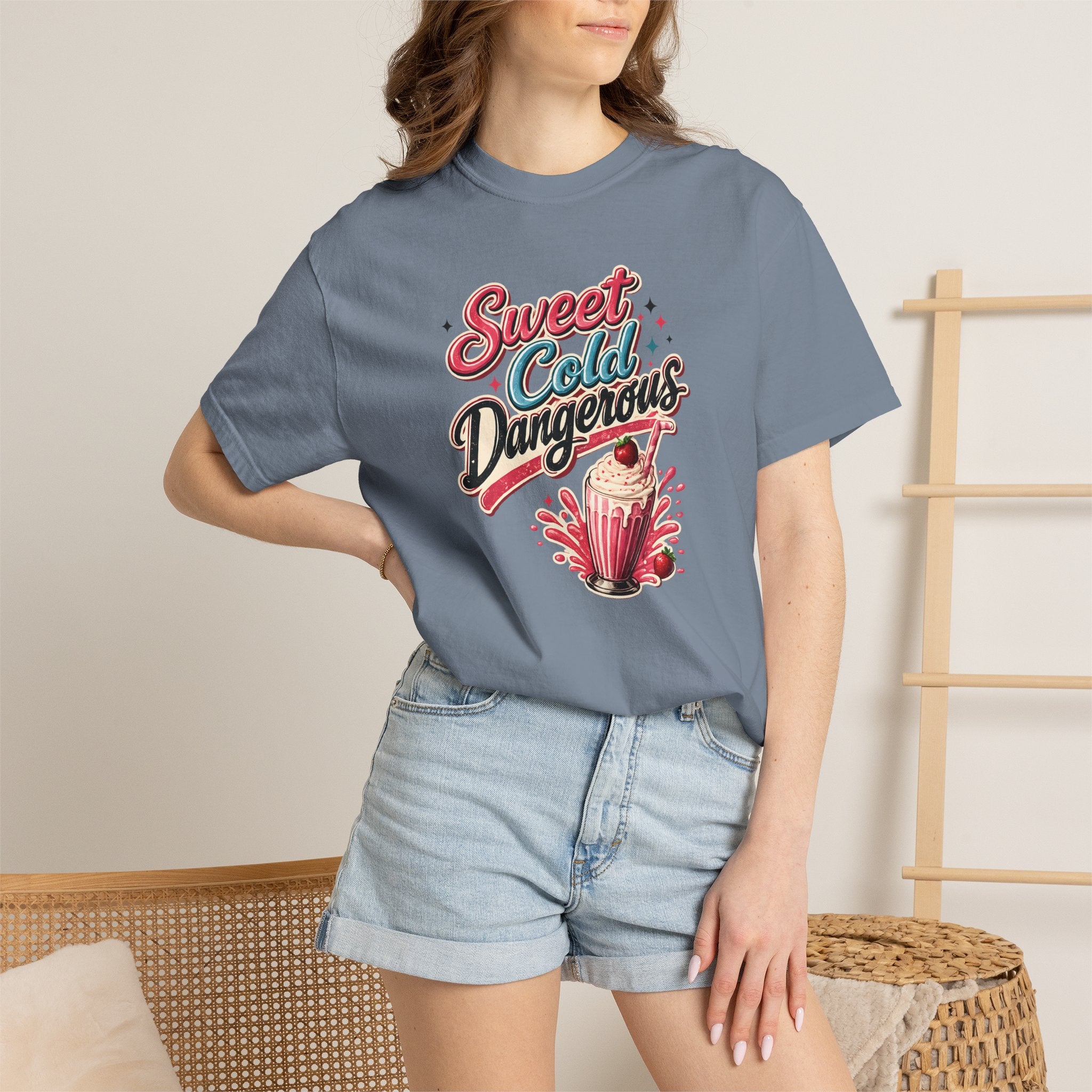 Harley Doo Sweet Cold Dangerous milkshake T-shirt | retro diner soda graphic