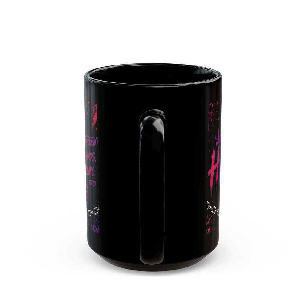 Harley Doo logo mug | Black ceramic mug