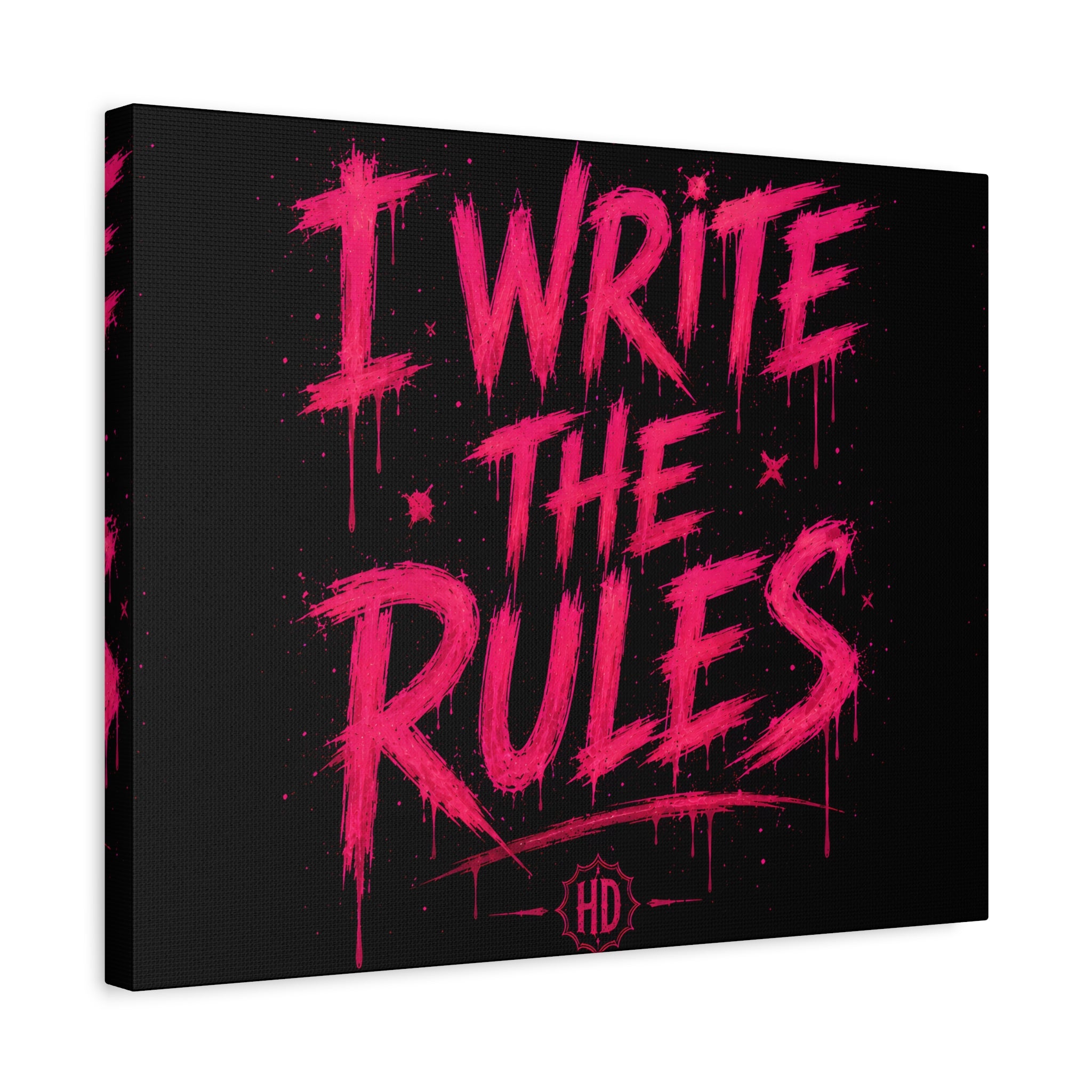 Harley Doo I Write The Rules canvas | Matte stretched wall art