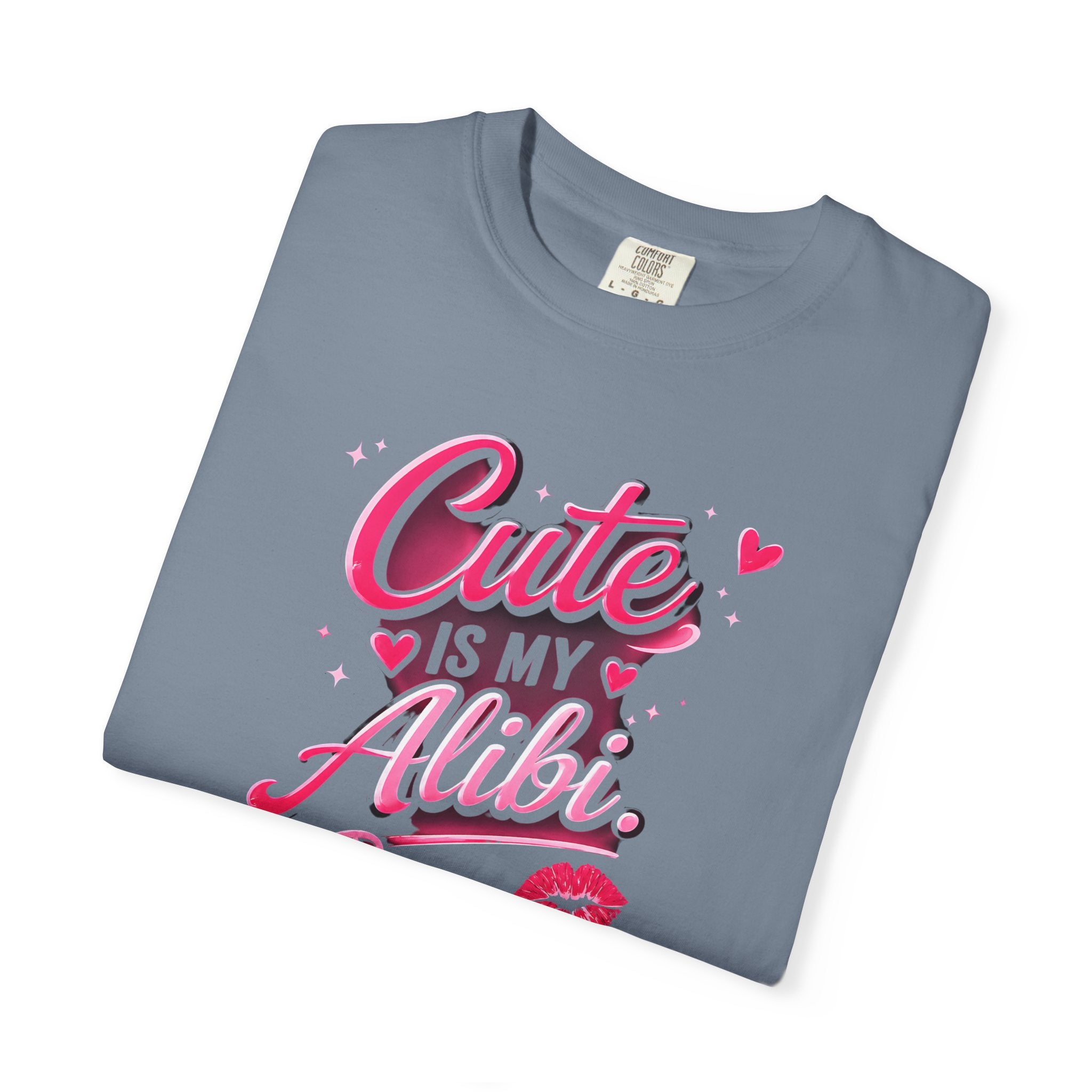 Harley Doo Cute Alibi T-Shirt — Pink Retro Script Graphic Tee