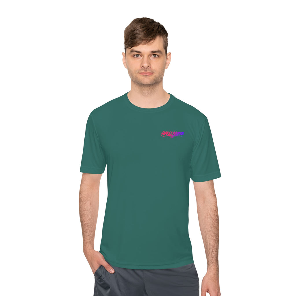 Retro Neon Harleyverse  'Hype Crew' Logo Tee | Moisture Wicking Shirt