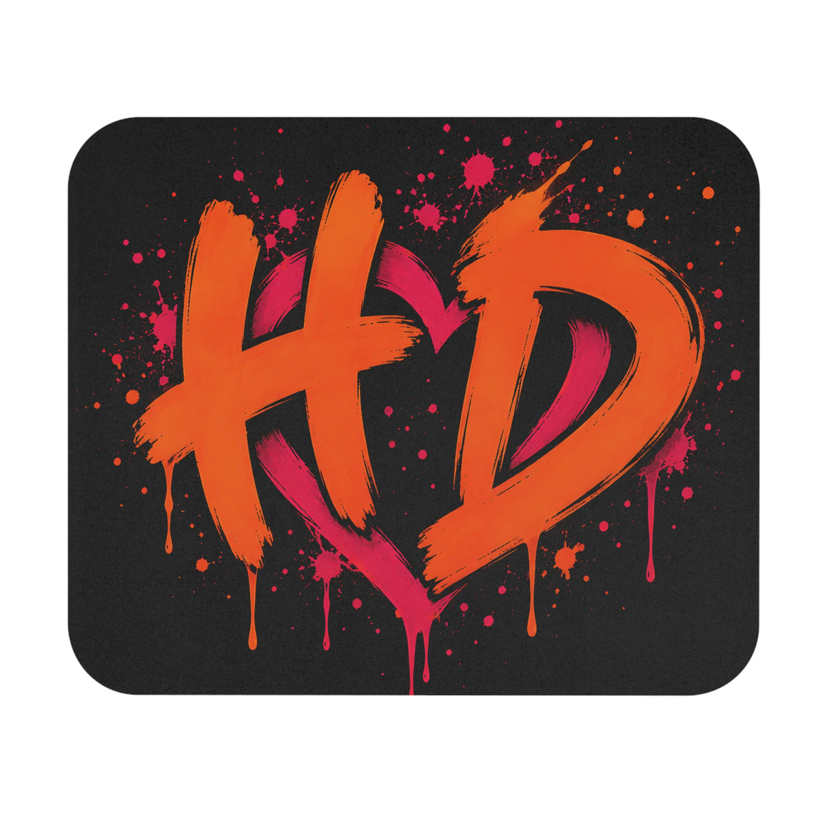 HD Heart Graffiti Mouse Pad