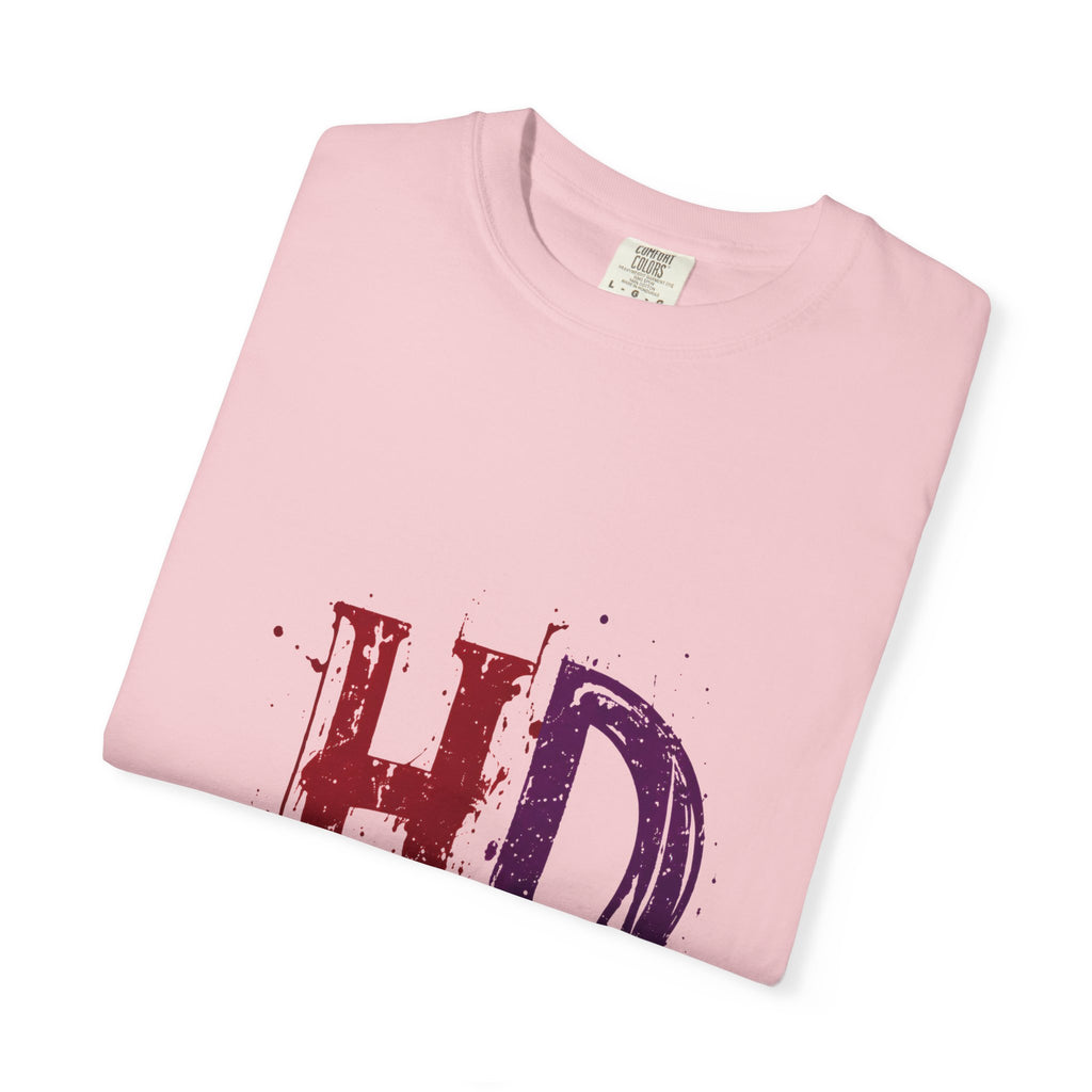 HD Dripping Grunge Letters T-shirt | Distressed Red Purple Typography