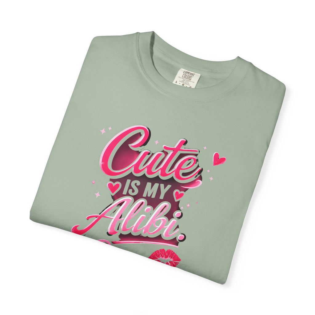 Harley Doo Cute Alibi T-Shirt — Pink Retro Script Graphic Tee