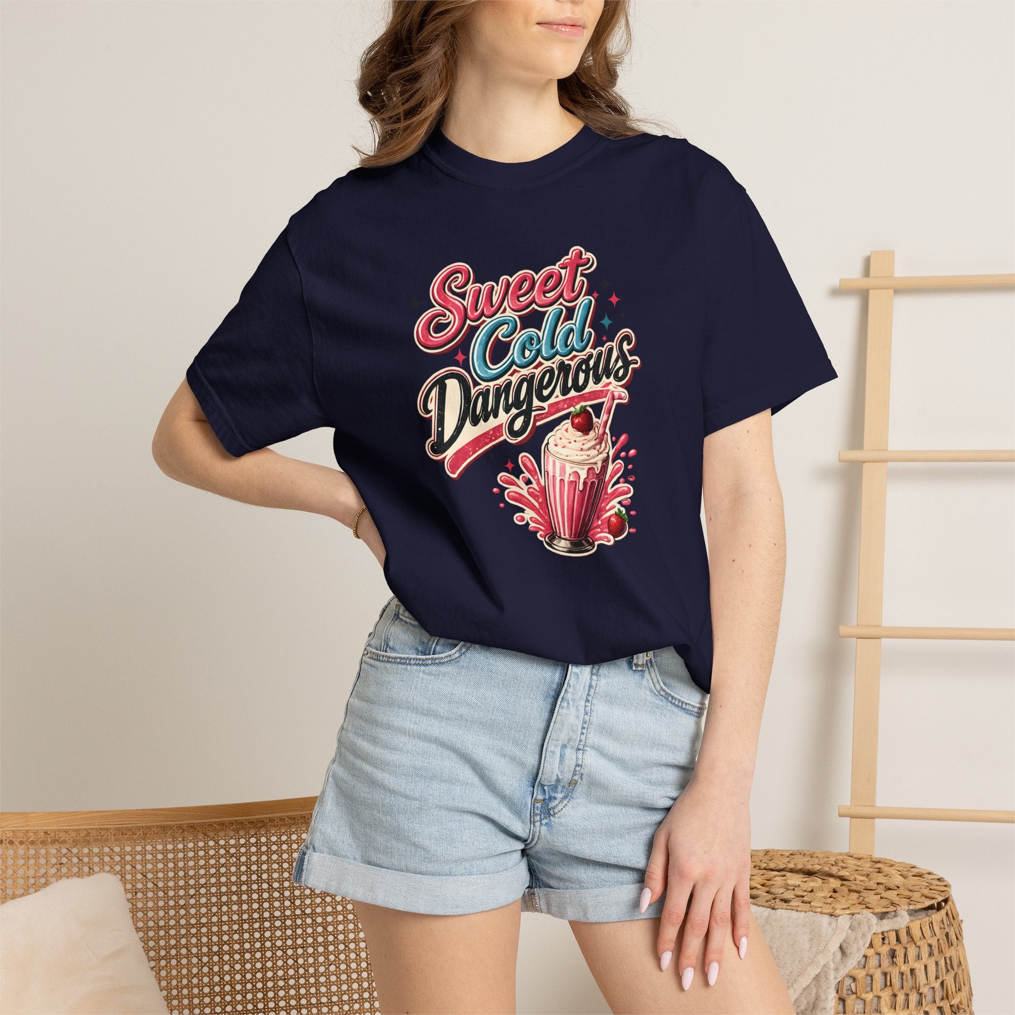 Harley Doo Sweet Cold Dangerous milkshake T-shirt | retro diner soda graphic