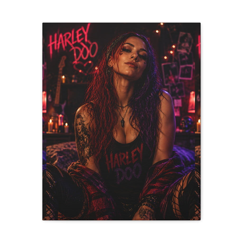 Harley Doo Pinup Art Canvas