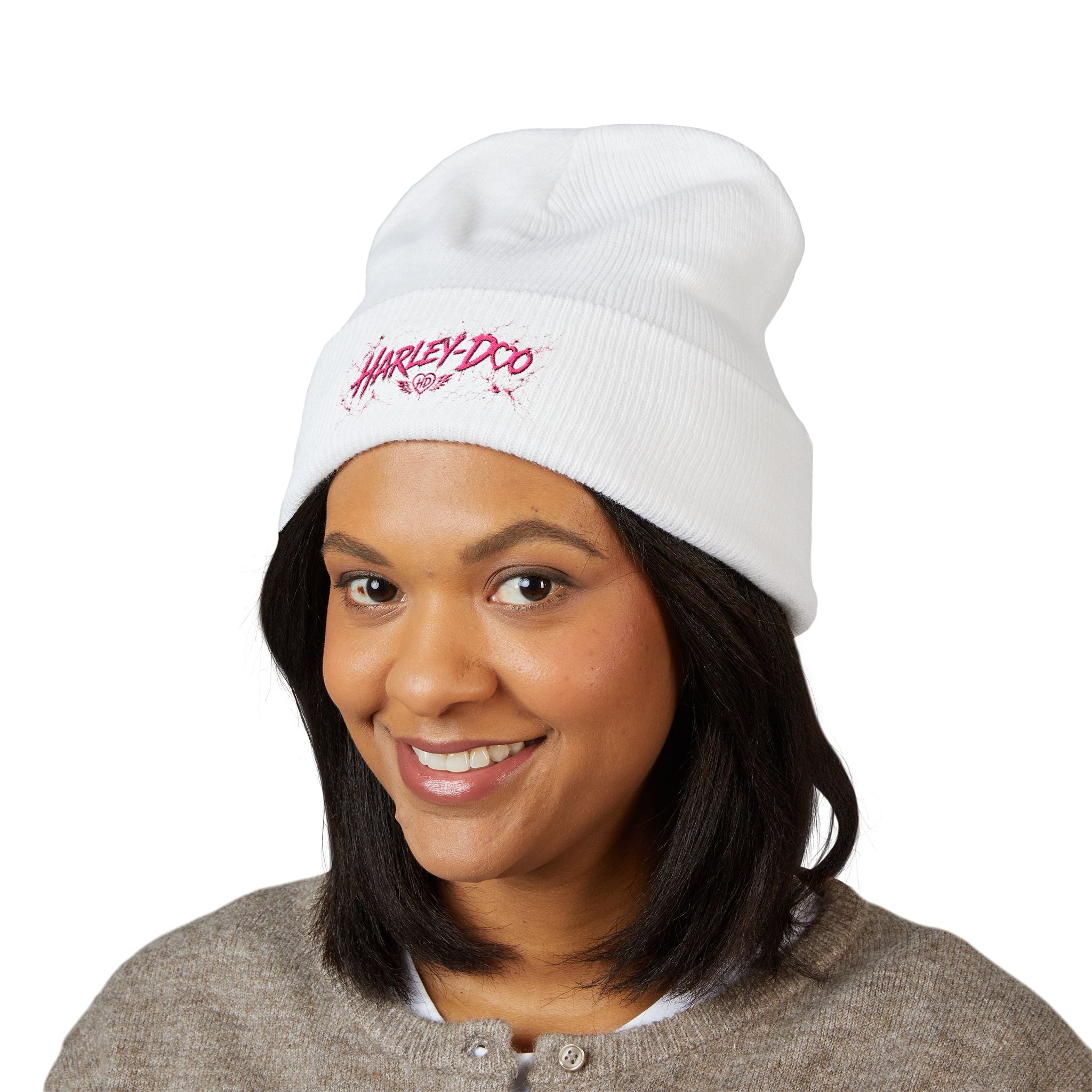 Harley-Doo Logo Embroidered Beanie | Cuffed Knit Hat