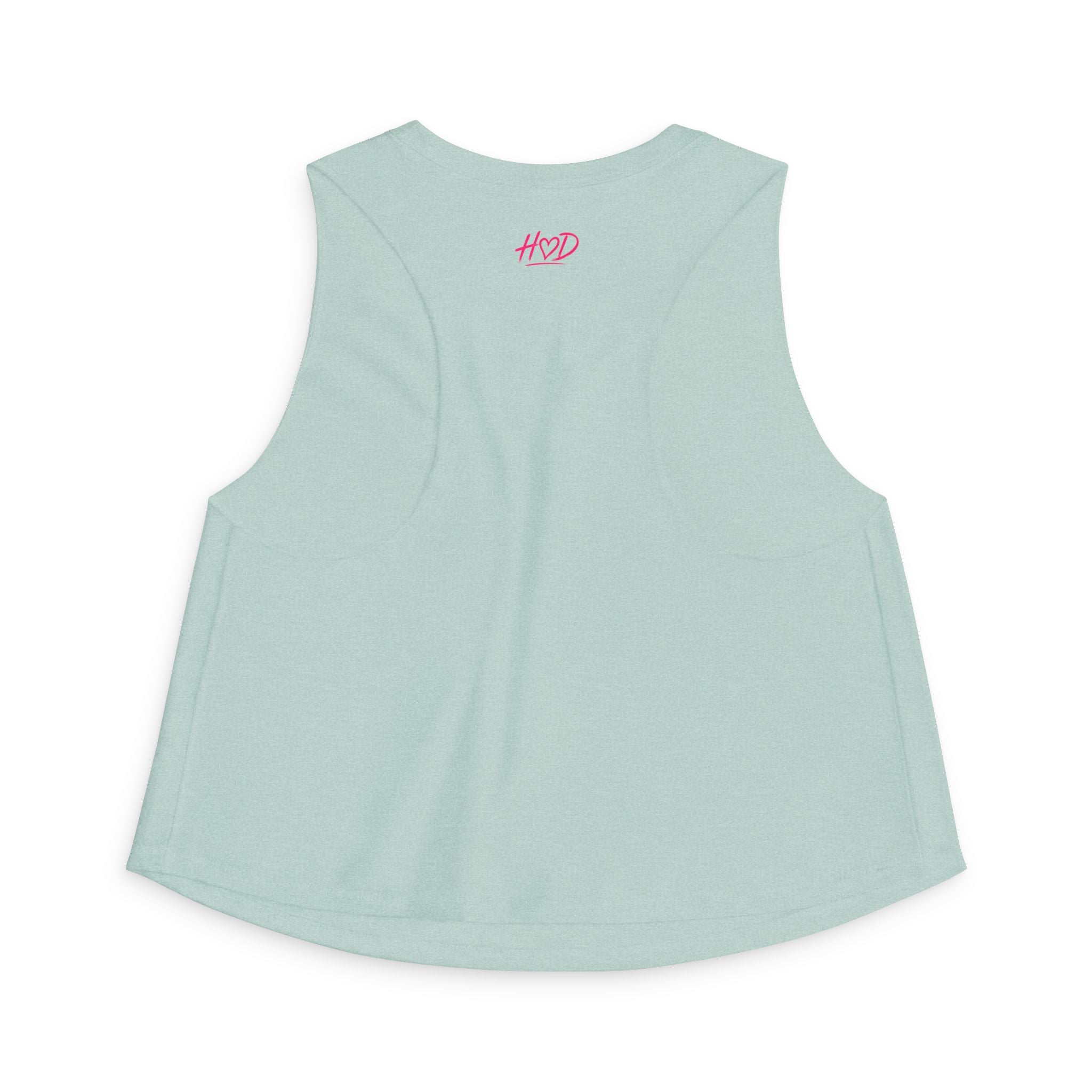Harley Doo Cute (Daily Life Warning) Crop Top | Graphic Tank, Pink Script Heart Design