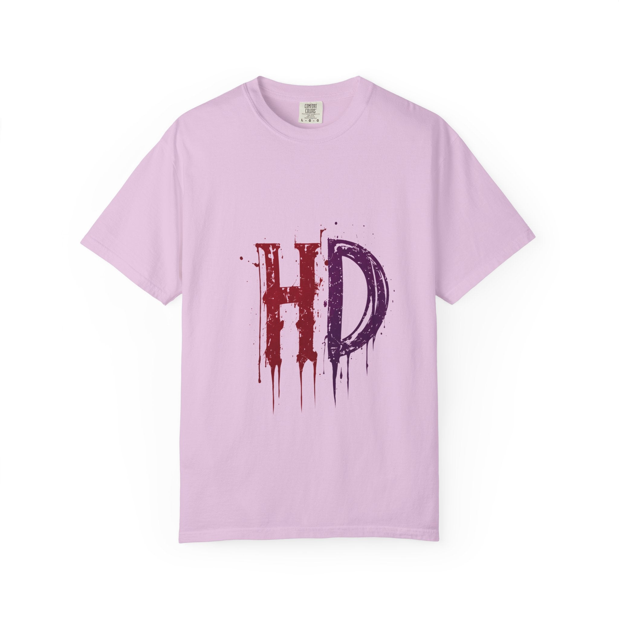 HD Dripping Grunge Letters T-shirt | Distressed Red Purple Typography