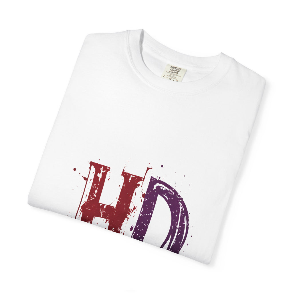HD Dripping Grunge Letters T-shirt | Distressed Red Purple Typography