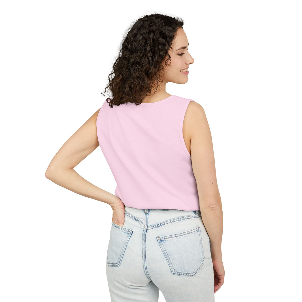Harleyverse graffiti logo Tank Top | punk script, pink and purple doodles