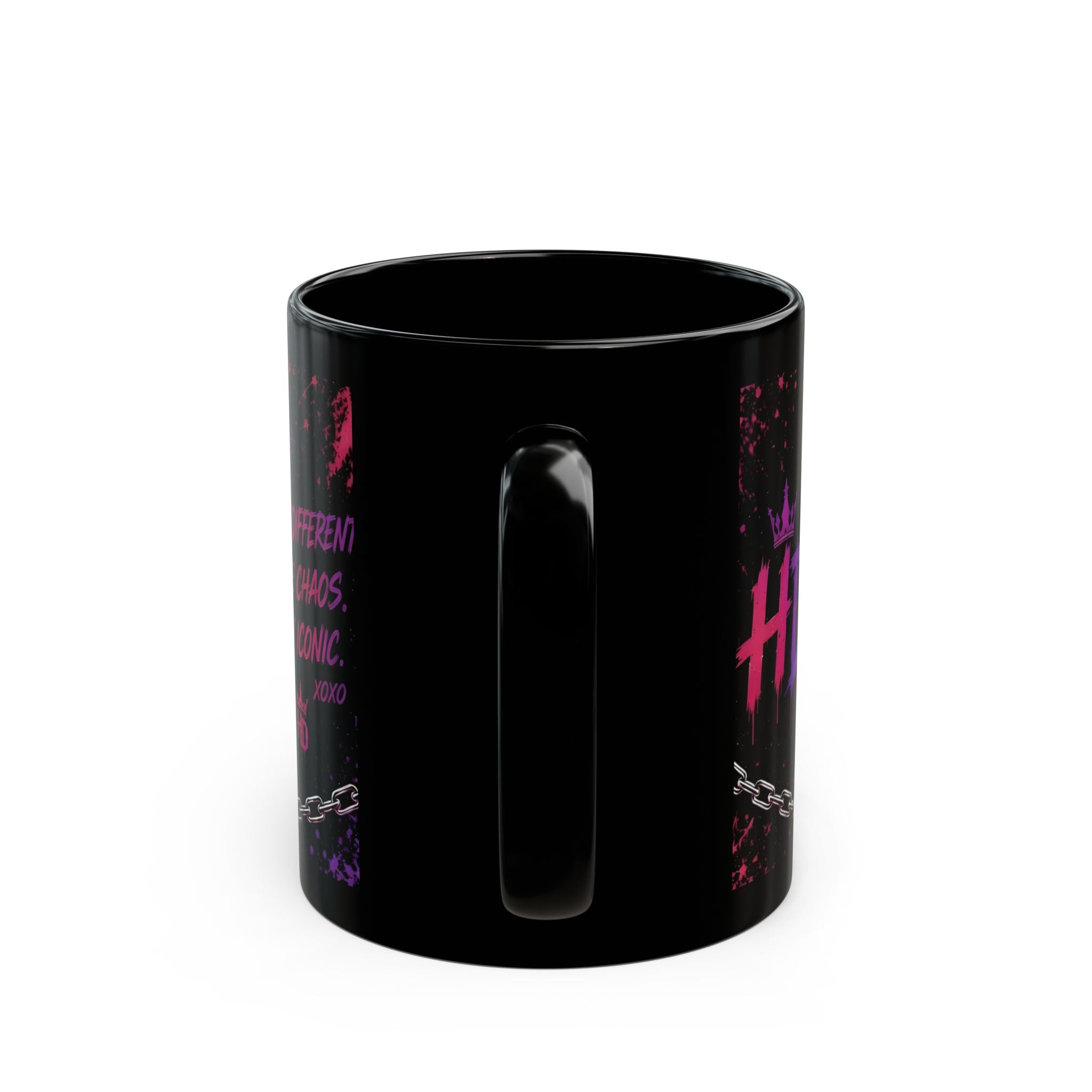 Harley Doo logo mug | Black ceramic mug