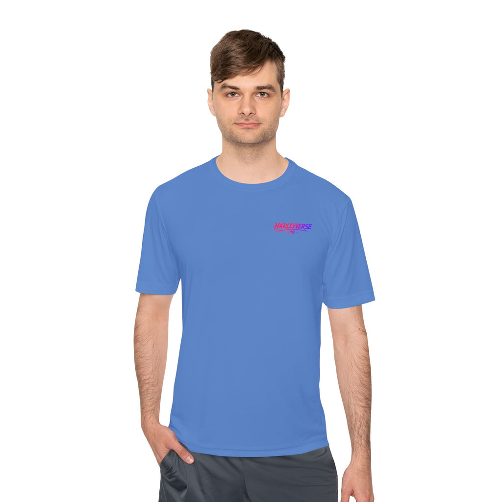 Retro Neon Harleyverse  'Hype Crew' Logo Tee | Moisture Wicking Shirt
