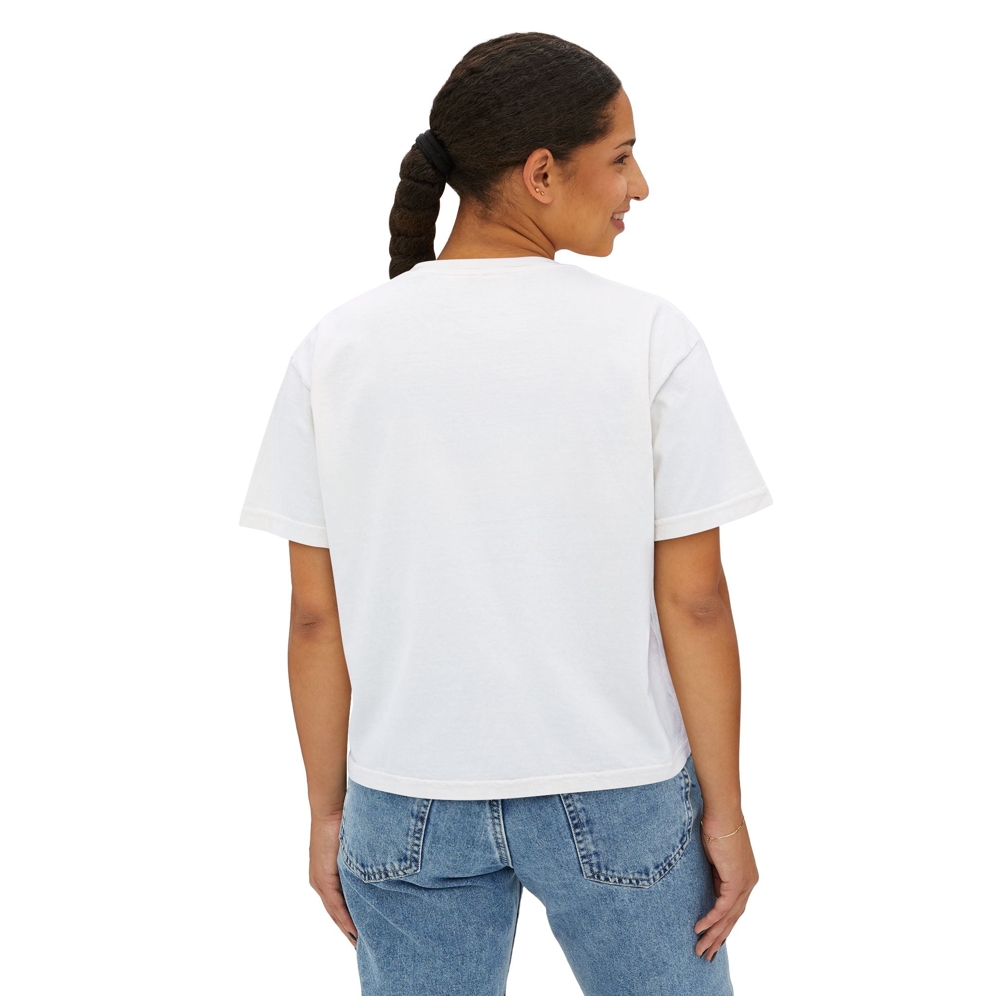 Harleyverse logo boxy tee | Crop T-Shirt, Retro Script, Pink Splash