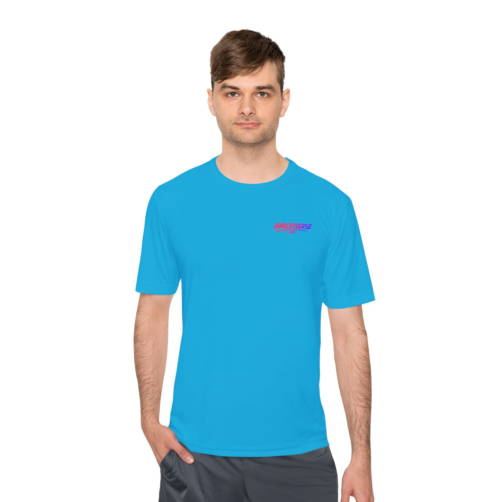 Retro Neon Harleyverse  'Hype Crew' Logo Tee | Moisture Wicking Shirt