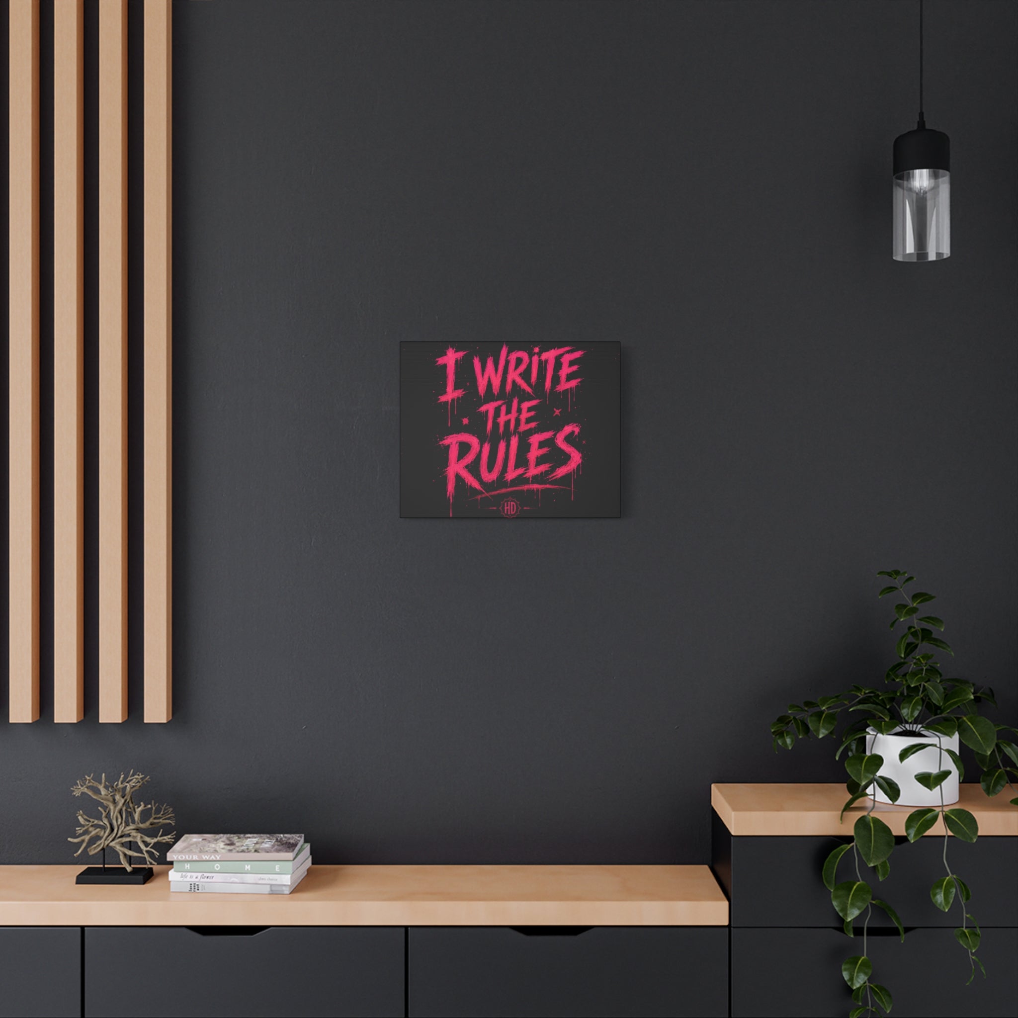 Harley Doo I Write The Rules canvas | Matte stretched wall art