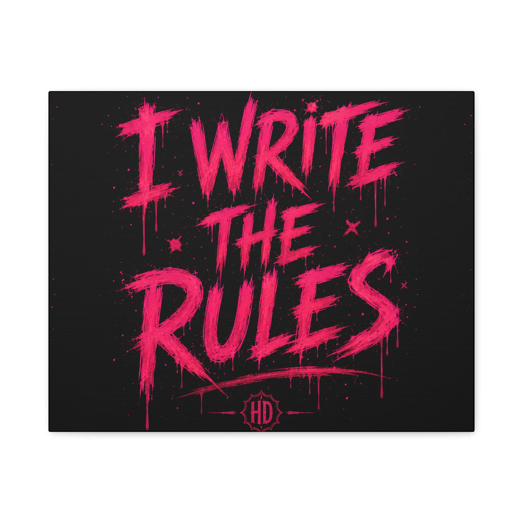 Harley Doo I Write The Rules canvas | Matte stretched wall art