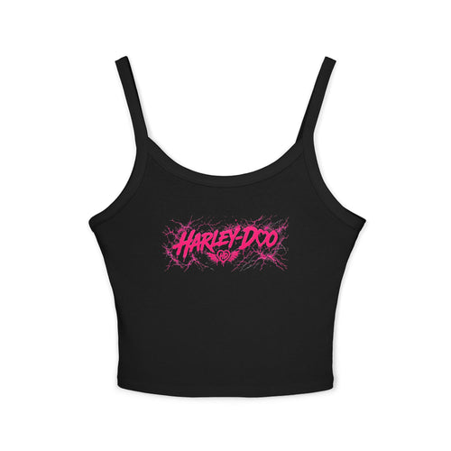 Harley Doo Grunge Logo Tank Top | Crop Spaghetti Strap
