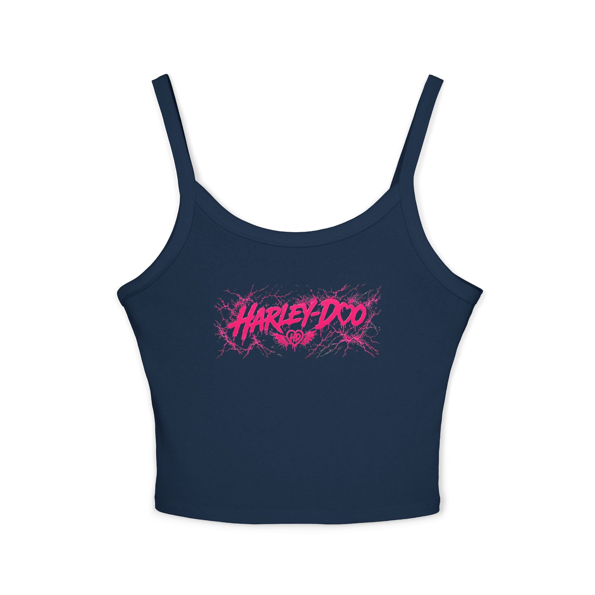 Harley Doo Grunge Logo Tank Top | Crop Spaghetti Strap