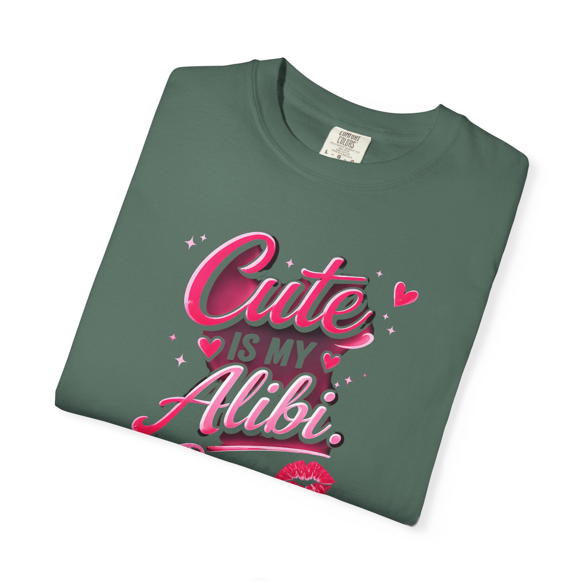 Harley Doo Cute Alibi T-Shirt — Pink Retro Script Graphic Tee
