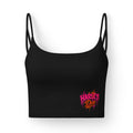 Harley Doo graffiti logo Luxe Bra | cropped strappy sports bralette