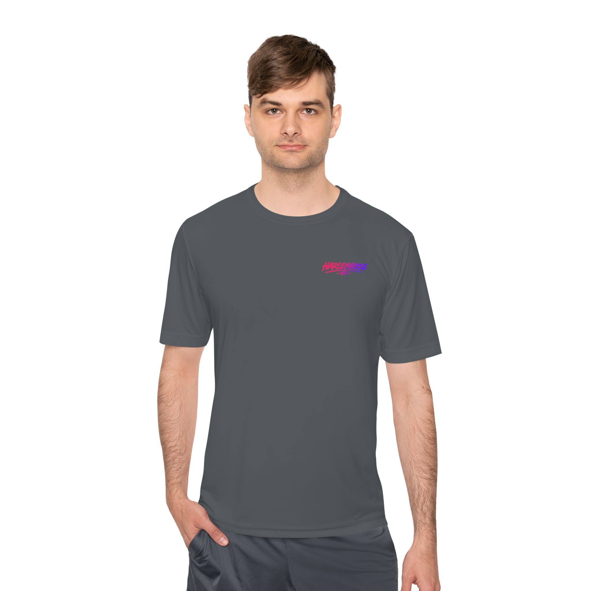 Retro Neon Harleyverse  'Hype Crew' Logo Tee | Moisture Wicking Shirt