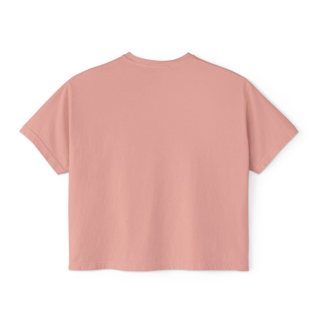 Harleyverse logo boxy tee | Crop T-Shirt, Retro Script, Pink Splash