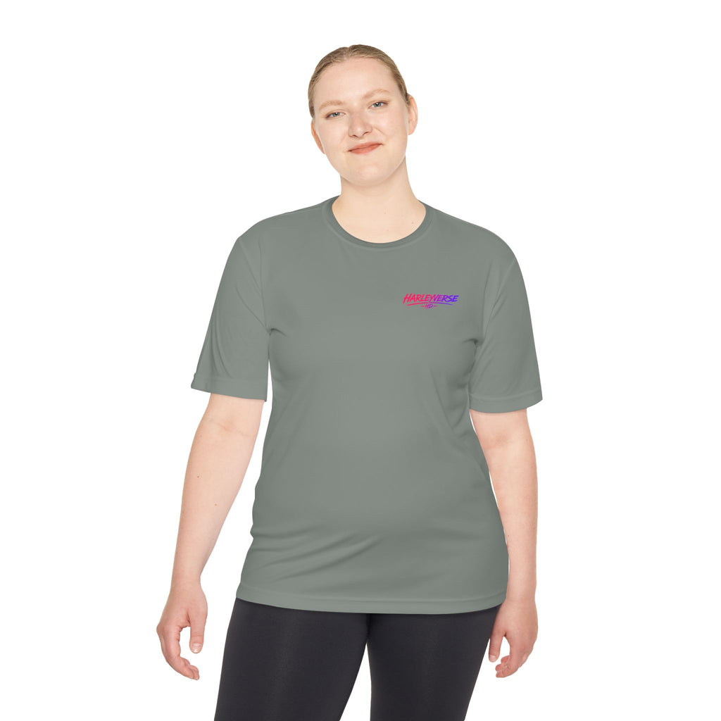 Retro Neon Harleyverse  'Hype Crew' Logo Tee | Moisture Wicking Shirt