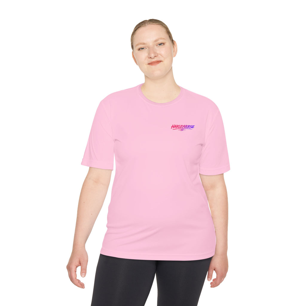 Retro Neon Harleyverse  'Hype Crew' Logo Tee | Moisture Wicking Shirt