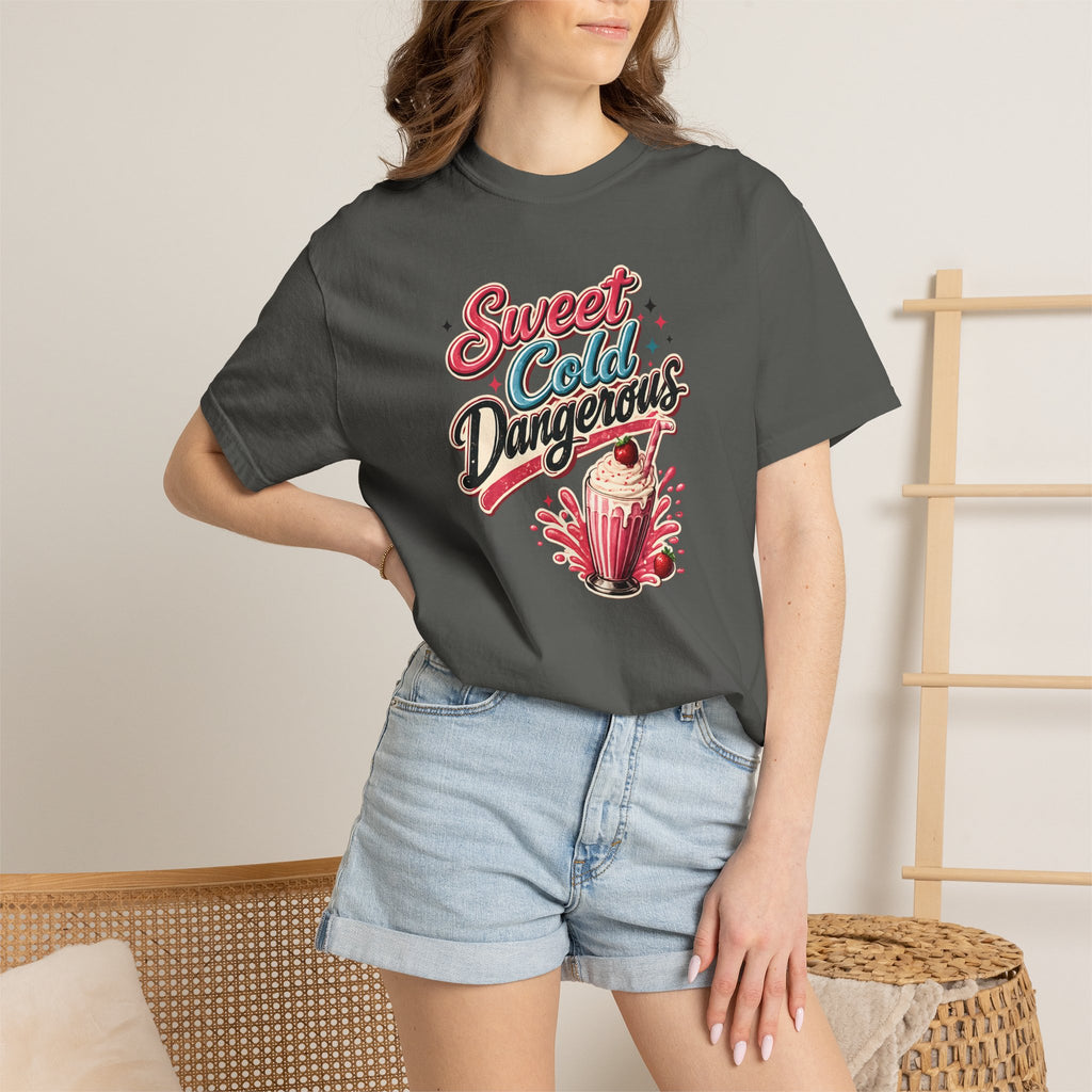 Harley Doo Sweet Cold Dangerous milkshake T-shirt | retro diner soda graphic