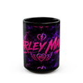 Harley Mania neon lightning Mug | Black ceramic coffee mug