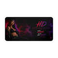 HarleyVerse HD logo woman illustration Desk Mat | Gaming Mouse Pad, Neon Smoke Design