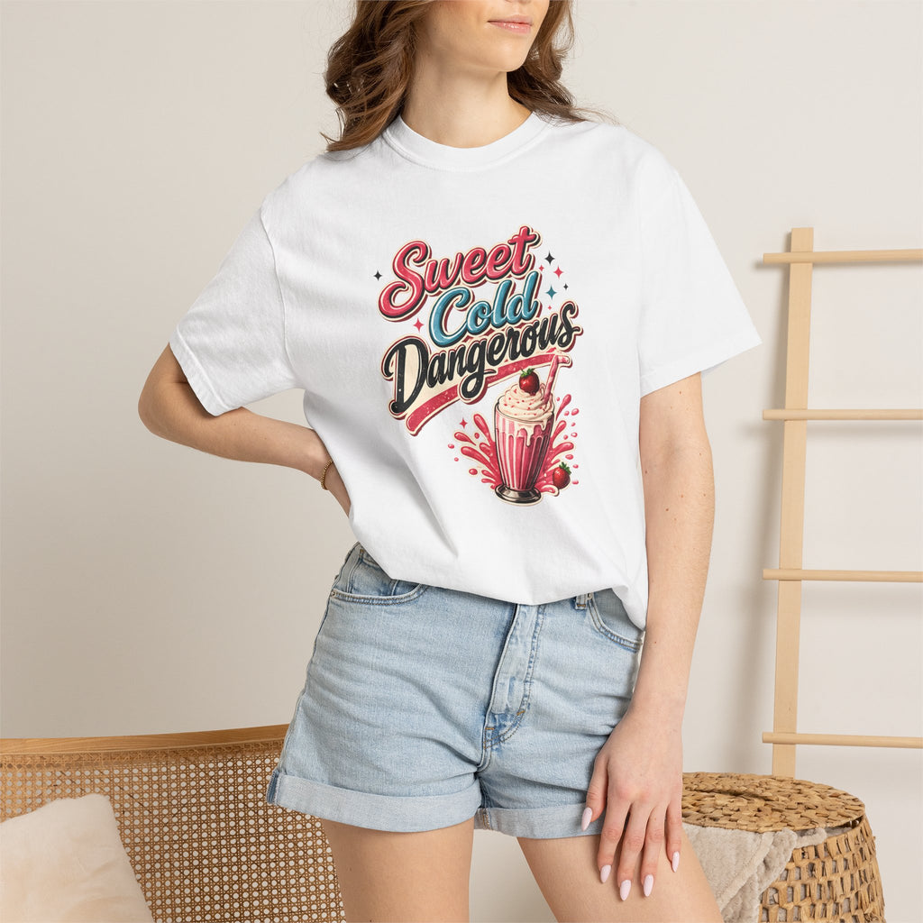 Harley Doo Sweet Cold Dangerous milkshake T-shirt | retro diner soda graphic