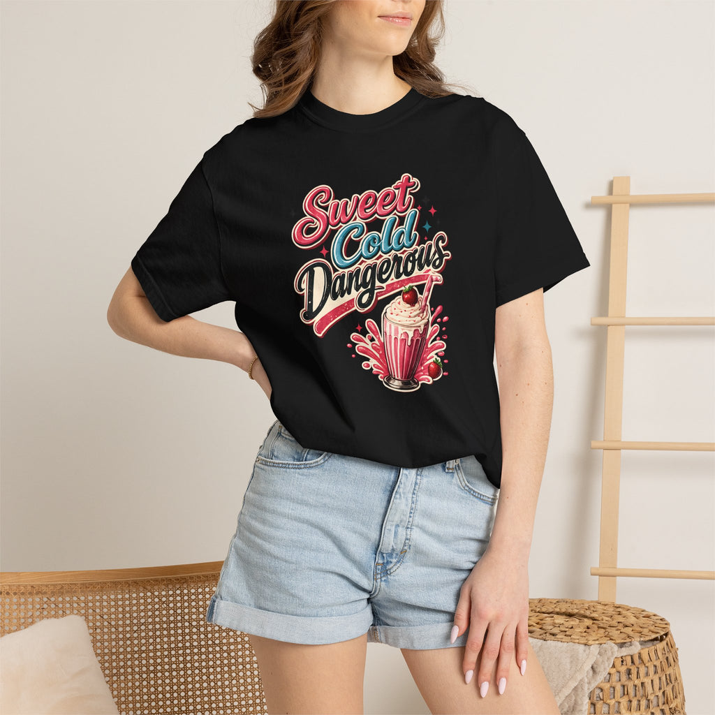 Harley Doo Sweet Cold Dangerous milkshake T-shirt | retro diner soda graphic